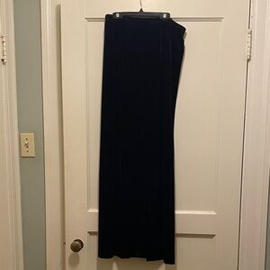 Alex Evenings Classic Black Velvet Maxi Skirt